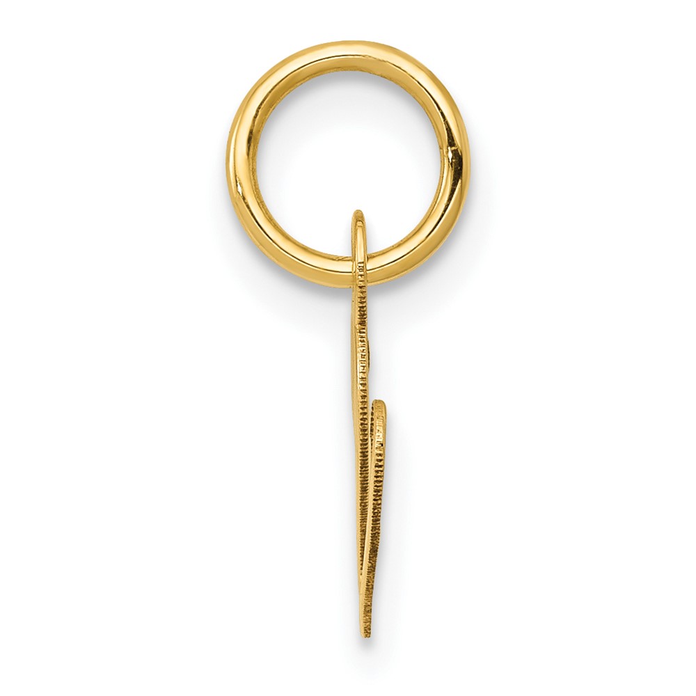 10K Small Fancy Script Initial V Charm (10YC650V)