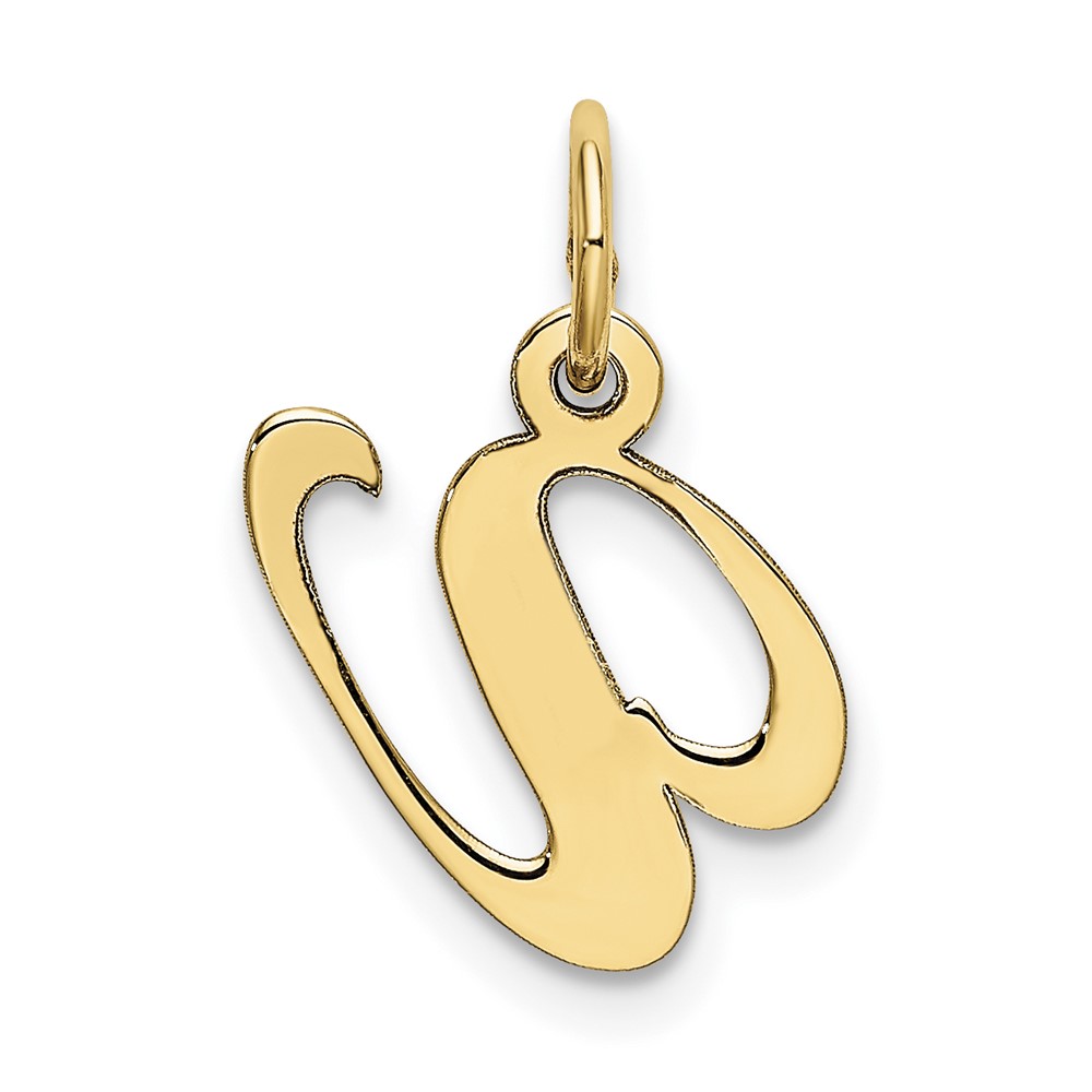 10K Small Fancy Script Initial V Charm (10YC650V)
