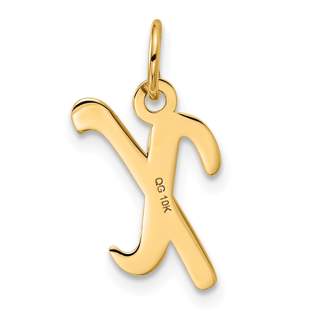 10K Small Fancy Script Initial X Charm (10YC650X)