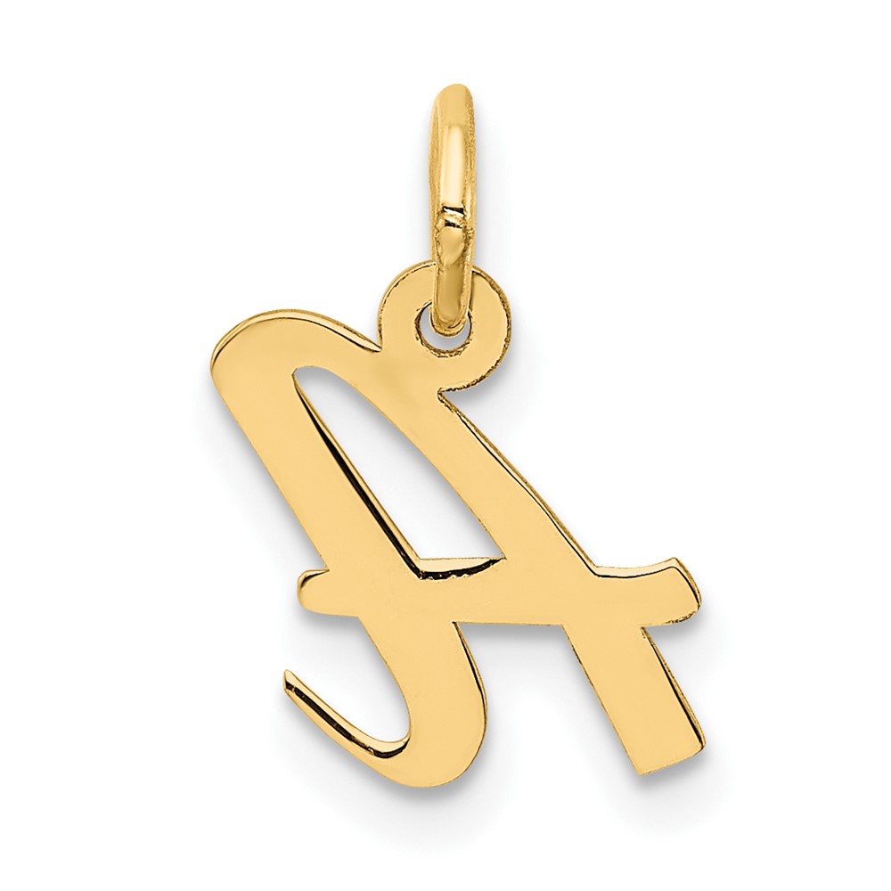 10k Small Script Initial A Charm (10YC658A)