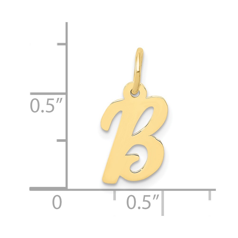 10k Small Script Initial B Charm (10YC658B)