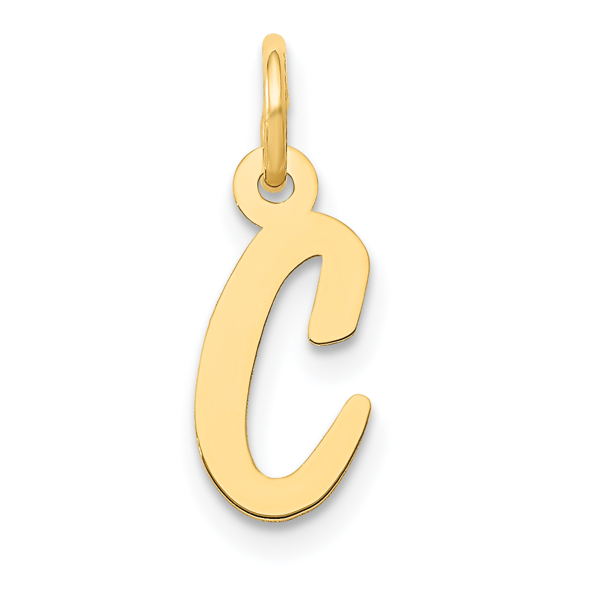 10k Small Script Initial C Charm (10YC658C)