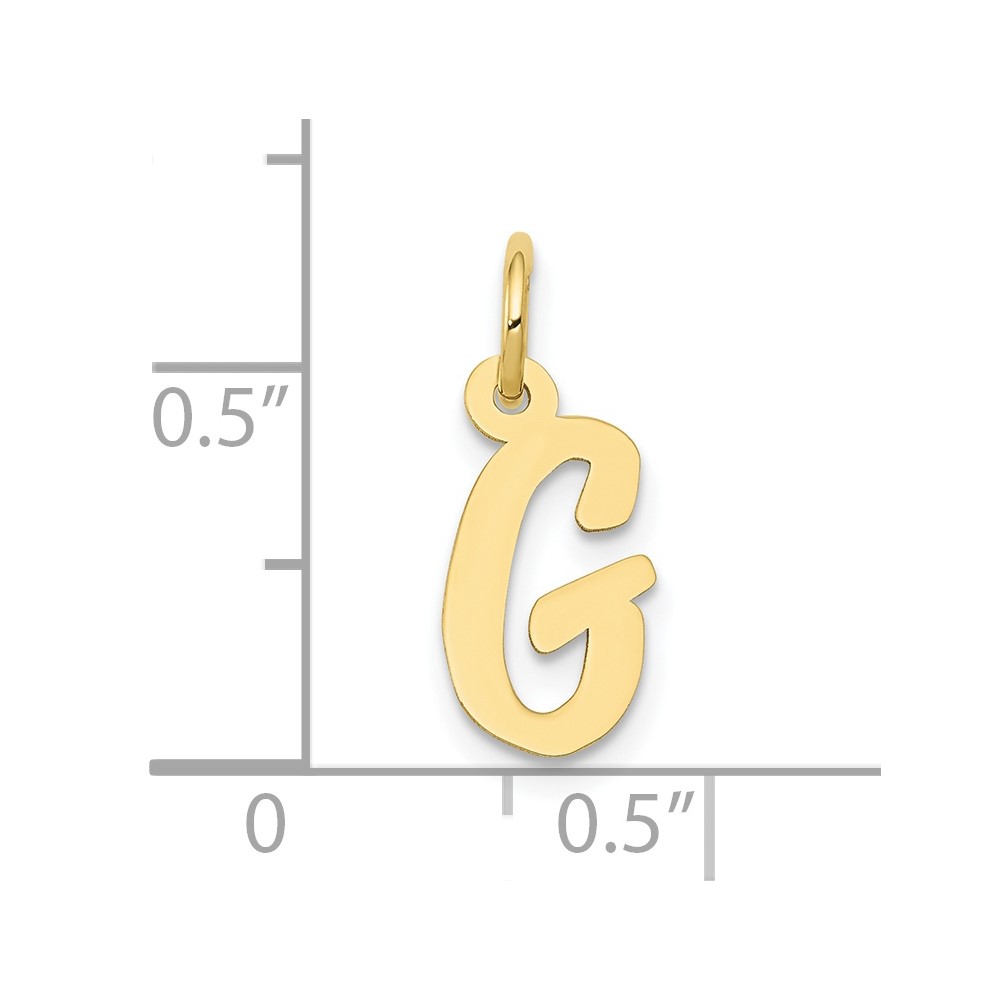 10k Small Script Initial G Charm (10YC658G)