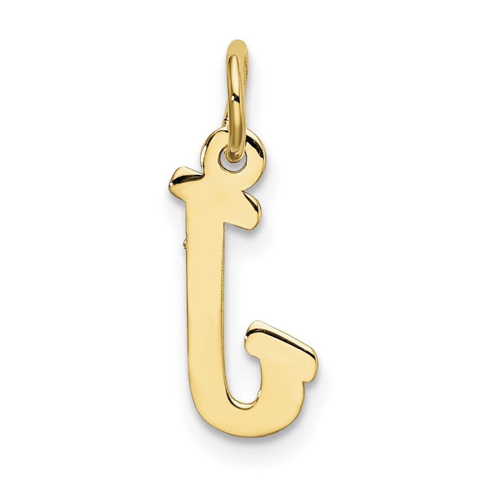 10k Small Script Initial J Charm (10YC658J)