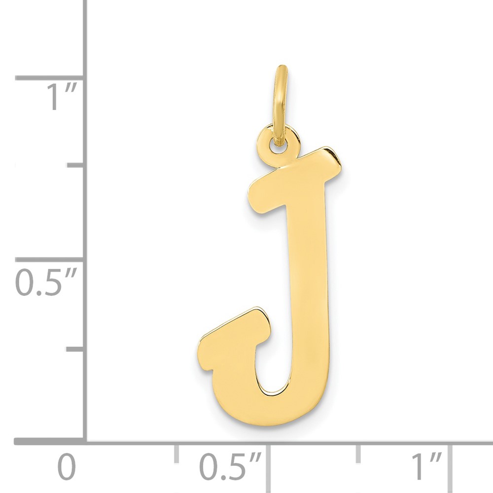 10k Small Script Initial J Charm (10YC658J)