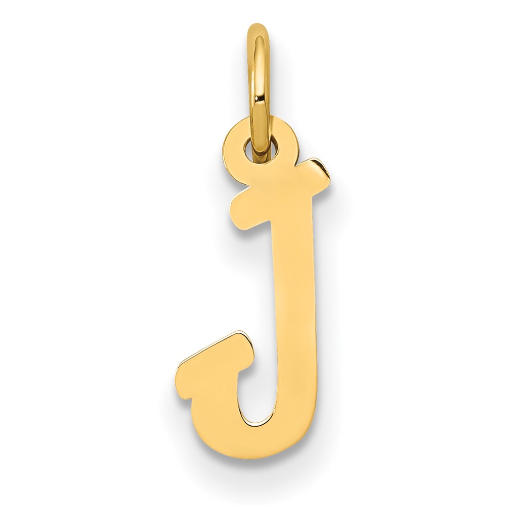 10k Small Script Initial J Charm (10YC658J)