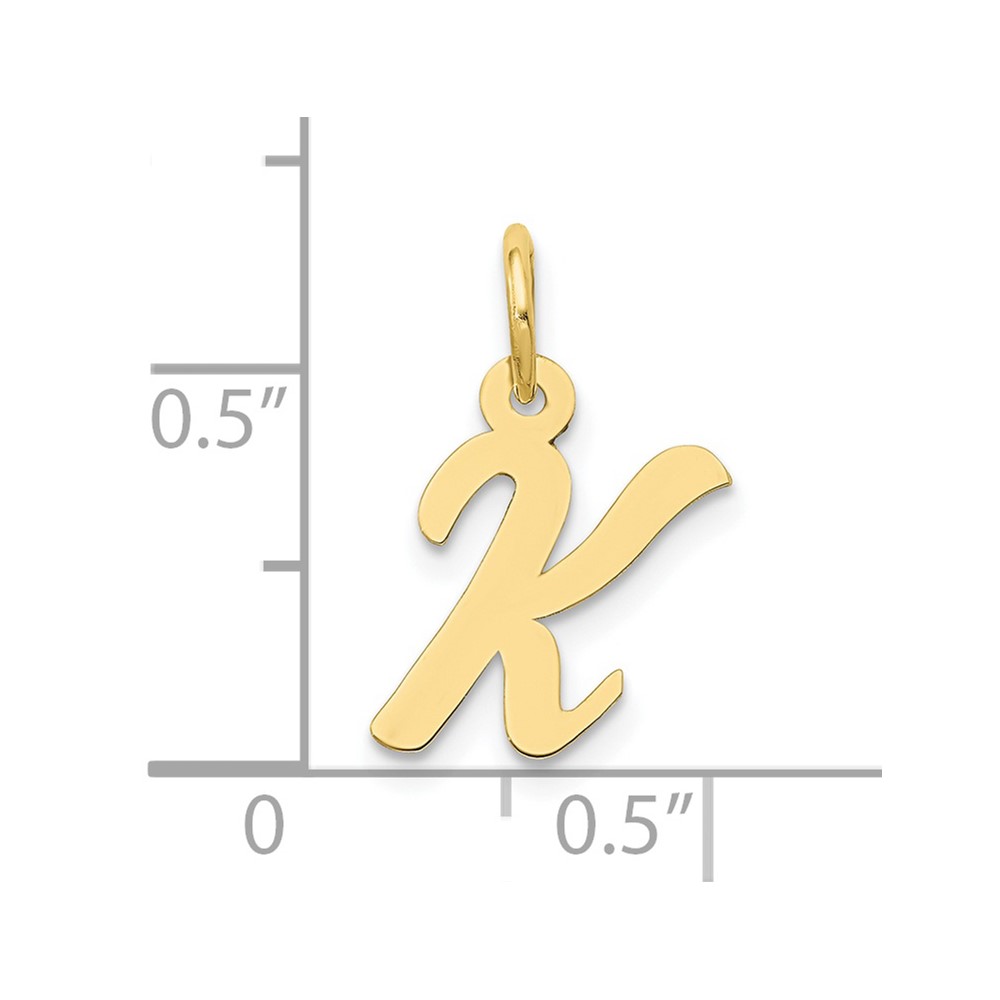10k Small Script Initial K Charm (10YC658K)