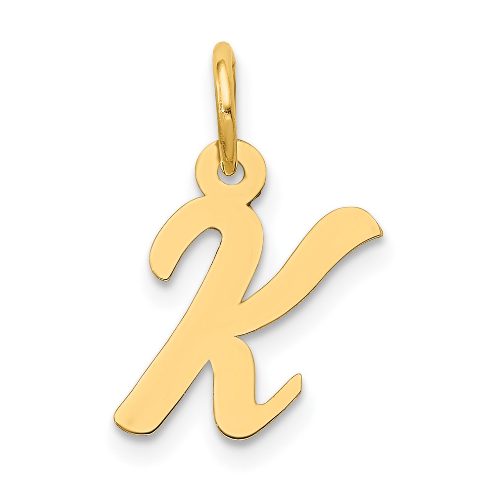 10k Small Script Initial K Charm (10YC658K)