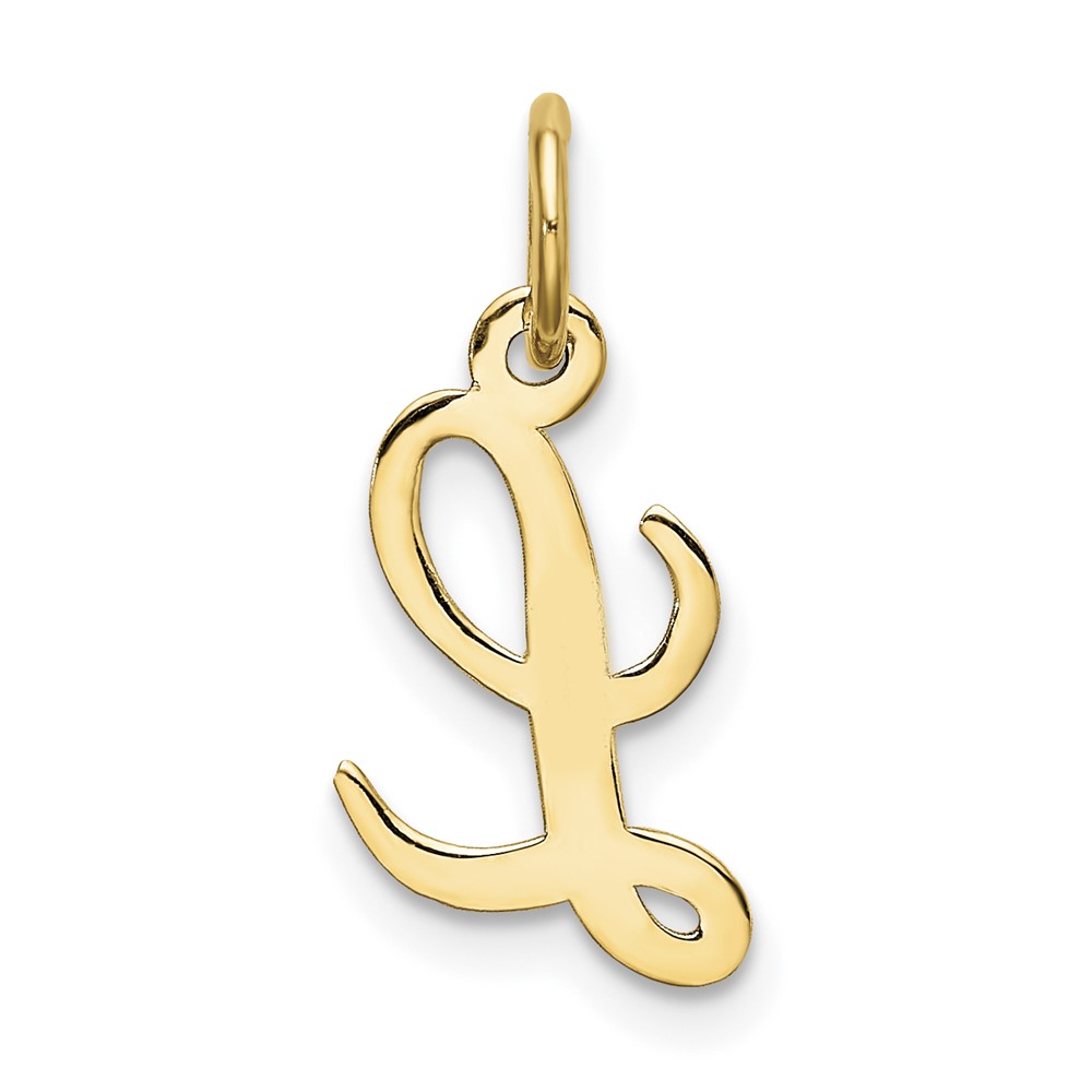 10k Small Script Initial L Charm (10YC658L)