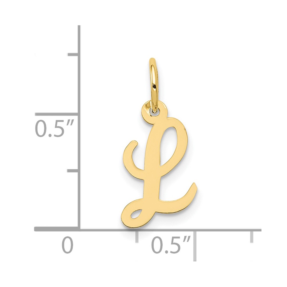 10k Small Script Initial L Charm (10YC658L)