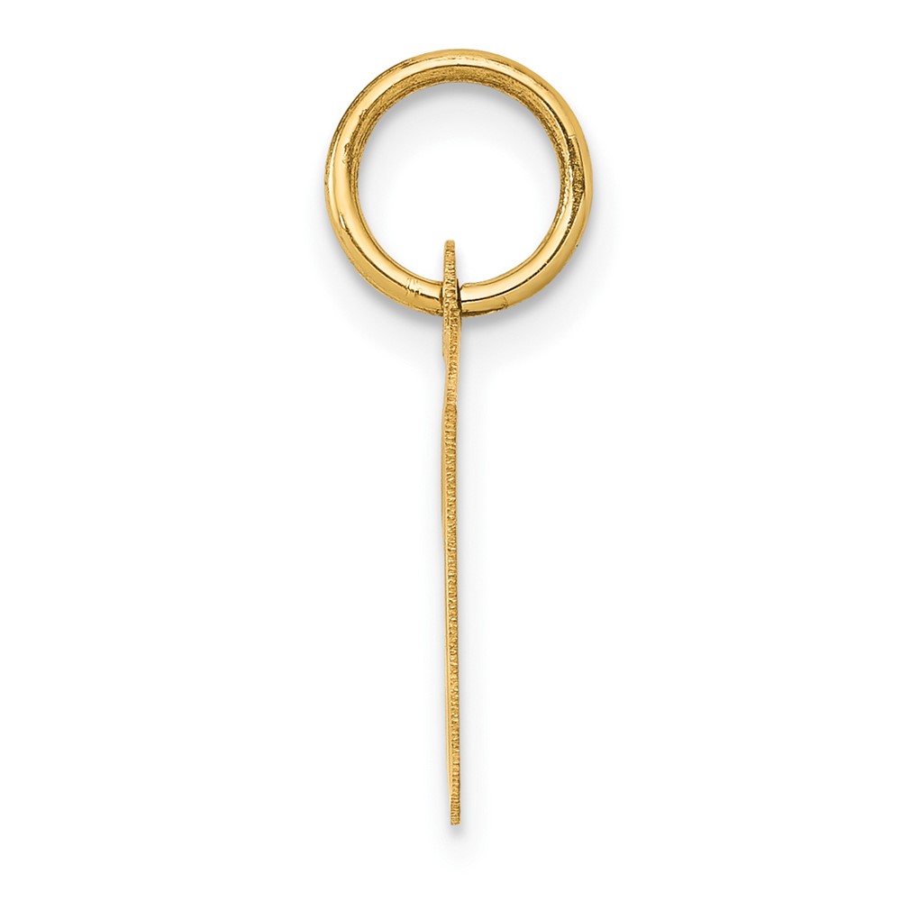10k Small Script Initial T Charm (10YC658T)