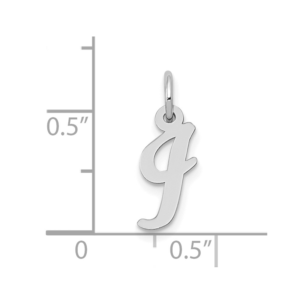 10k White Gold Small Script Initial I Charm (10YC659I)