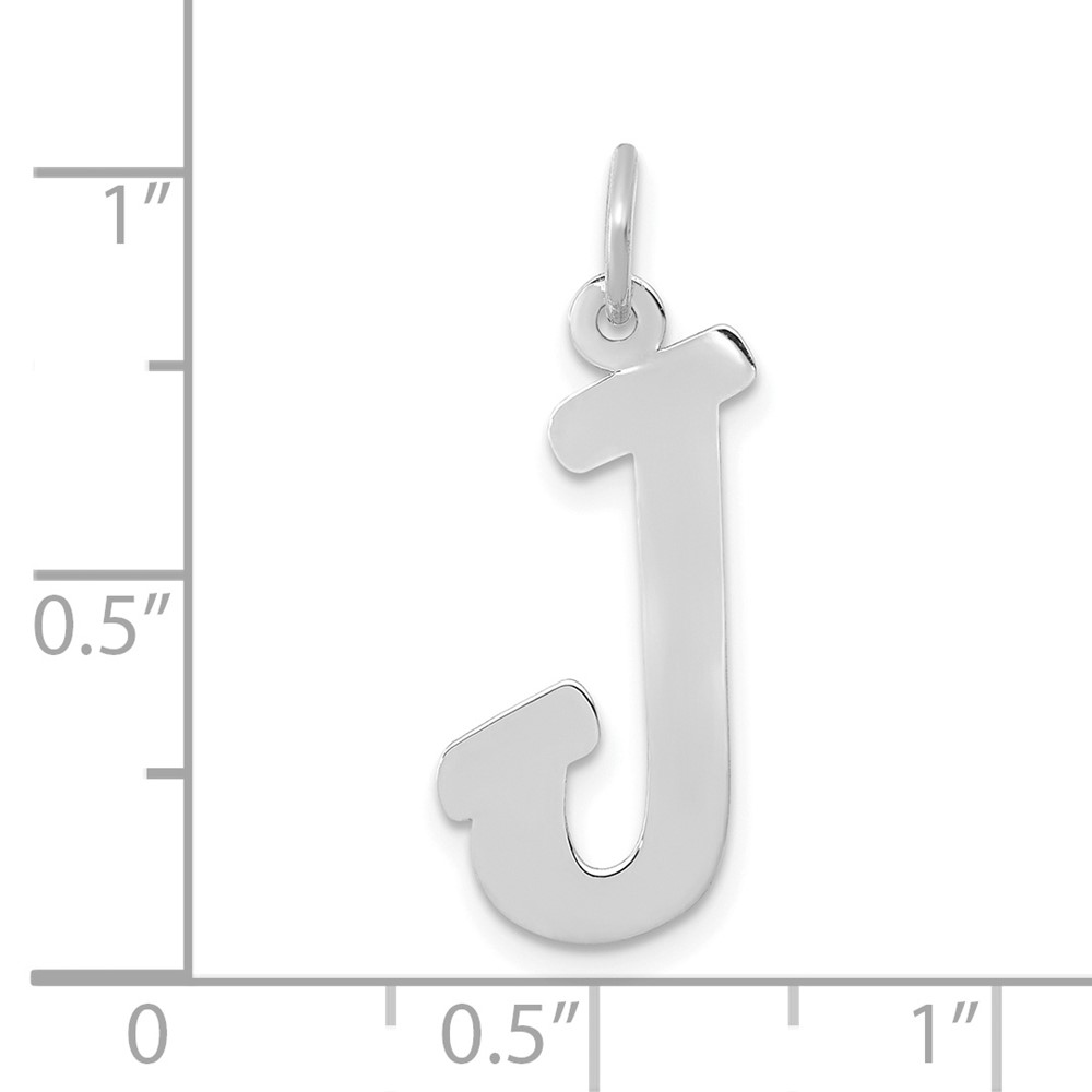 10k White Gold Small Script Initial J Charm (10YC659J)