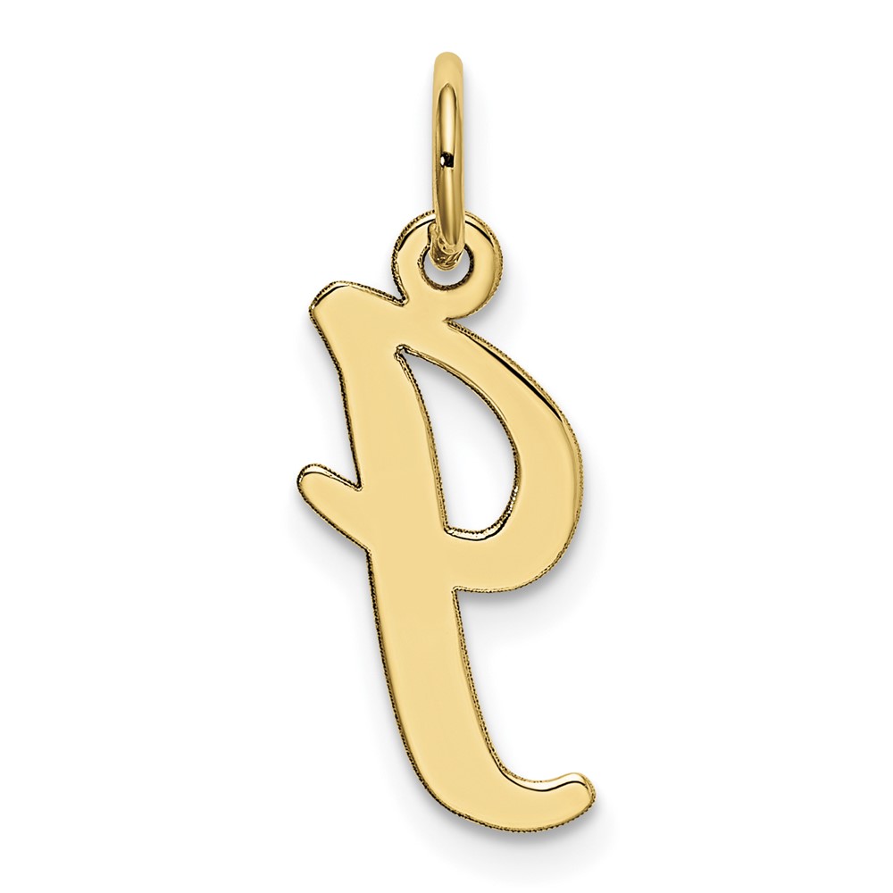10K Medium Script Letter I Initial Charm (10YC660I)