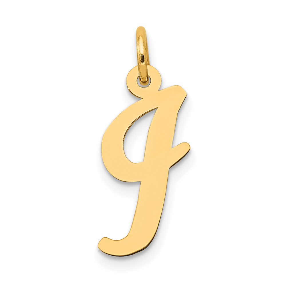 10K Medium Script Letter I Initial Charm (10YC660I)