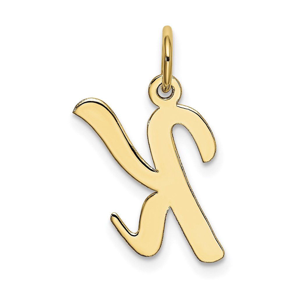 10K Medium Script Letter K Initial Charm (10YC660K)