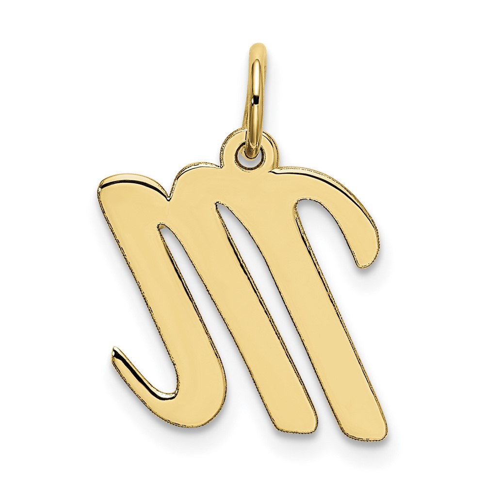 10K Medium Script Letter M Initial Charm (10YC660M)