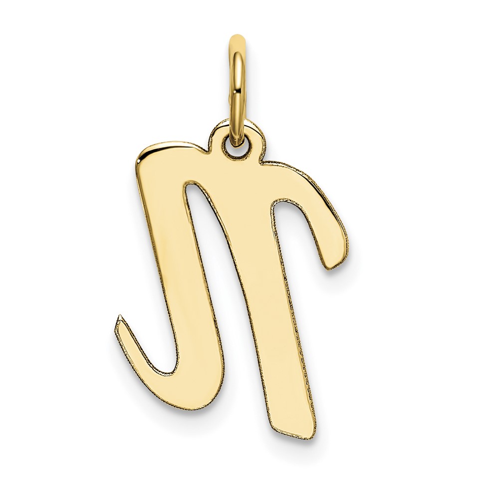 10K Medium Script Letter N Initial Charm (10YC660N)