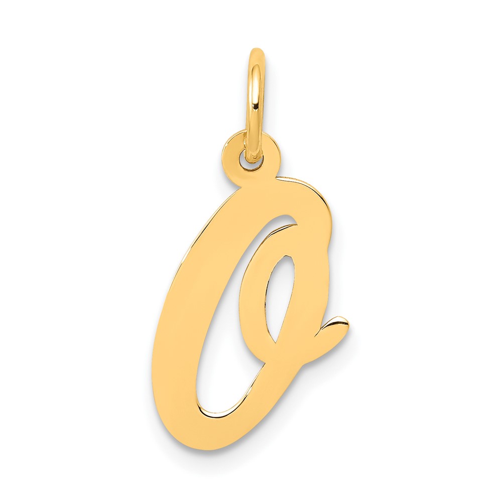 10K Medium Script Letter O Initial Charm (10YC660O)