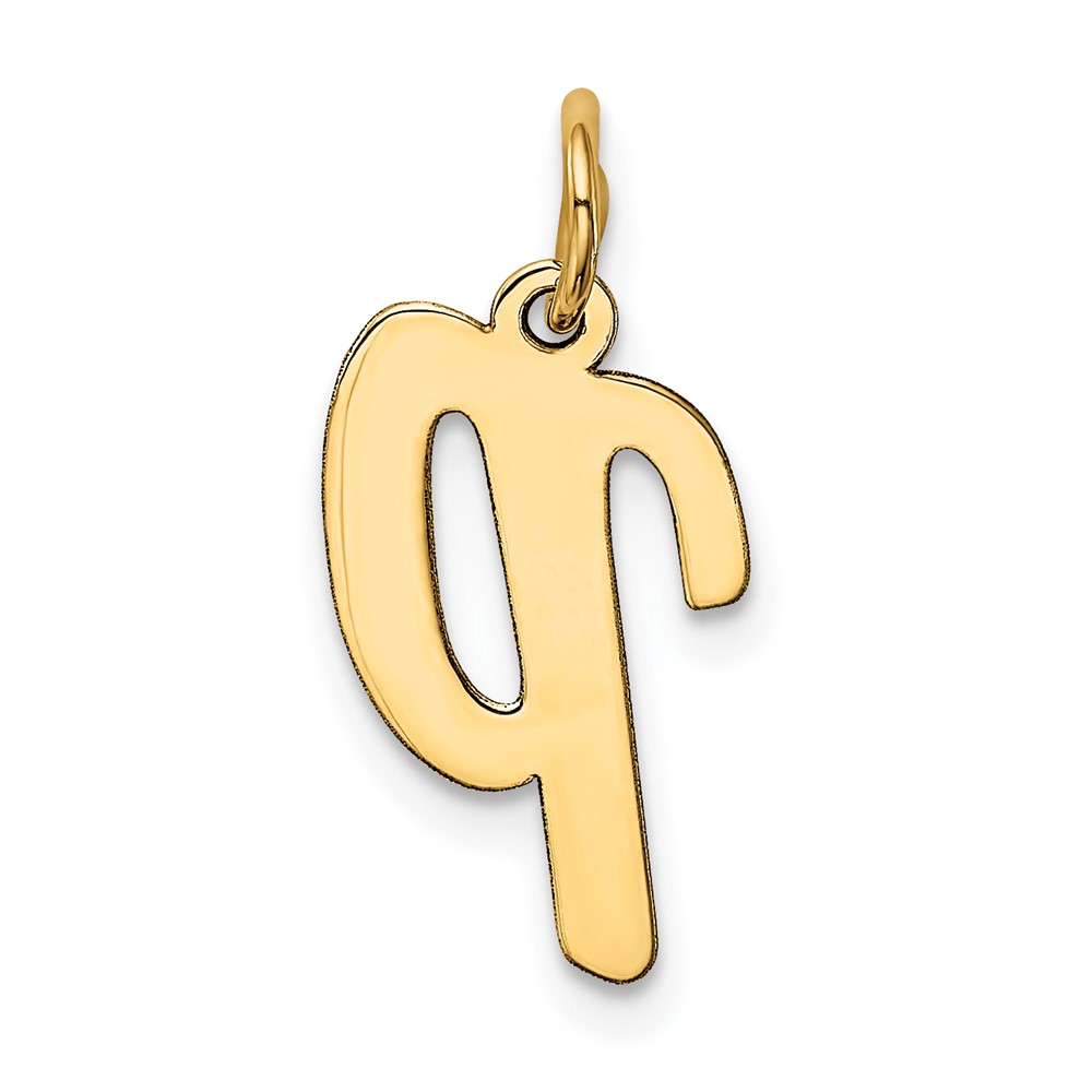 10K Medium Script Letter P Initial Charm (10YC660P)