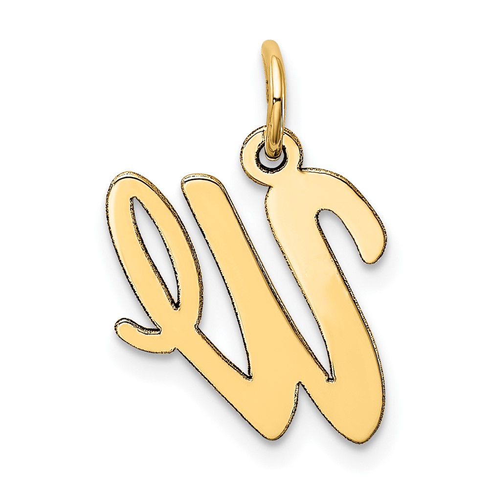 10K Medium Script Letter W Initial Charm (10YC660W)