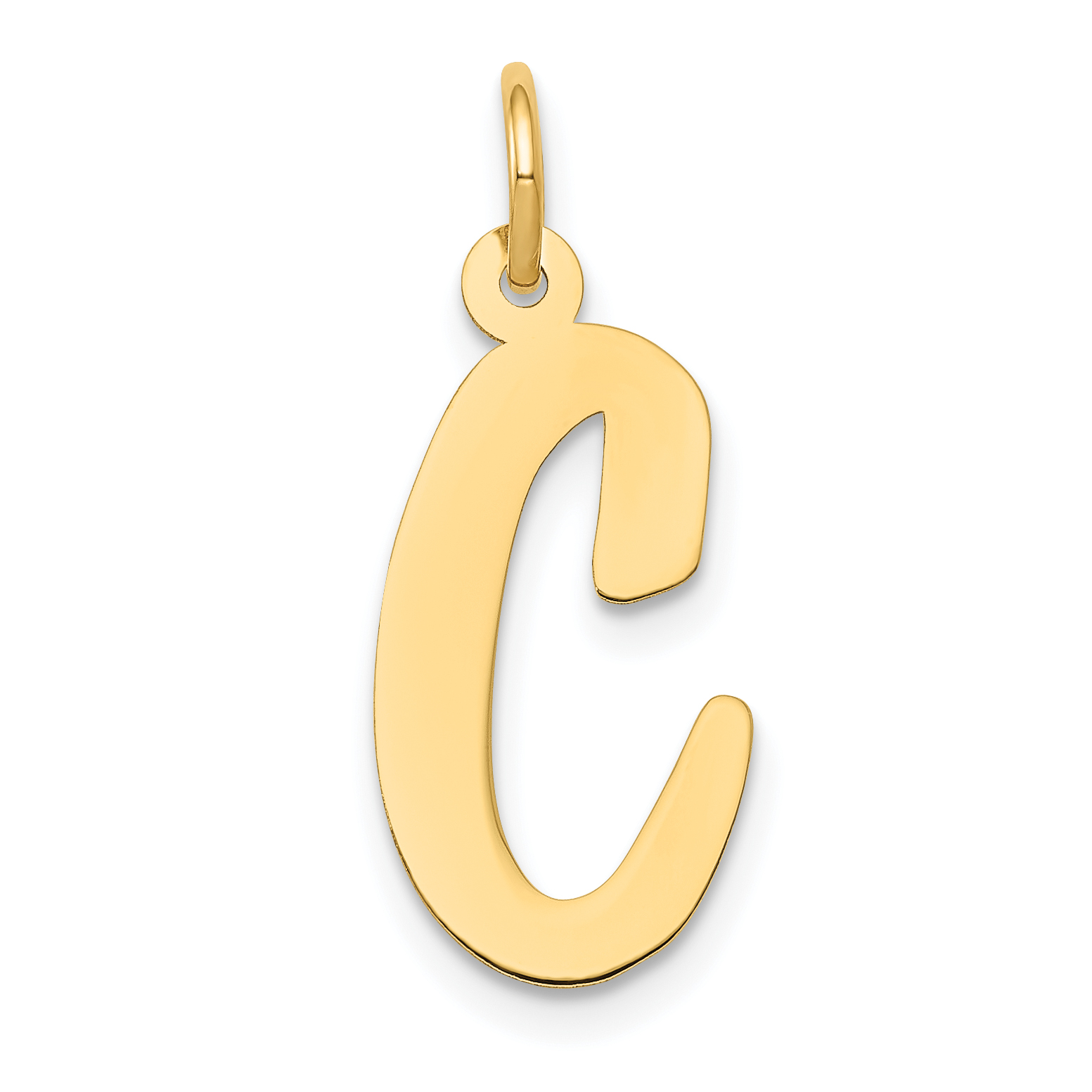 10k Large Script Letter C Initial Charm (10YC662C)