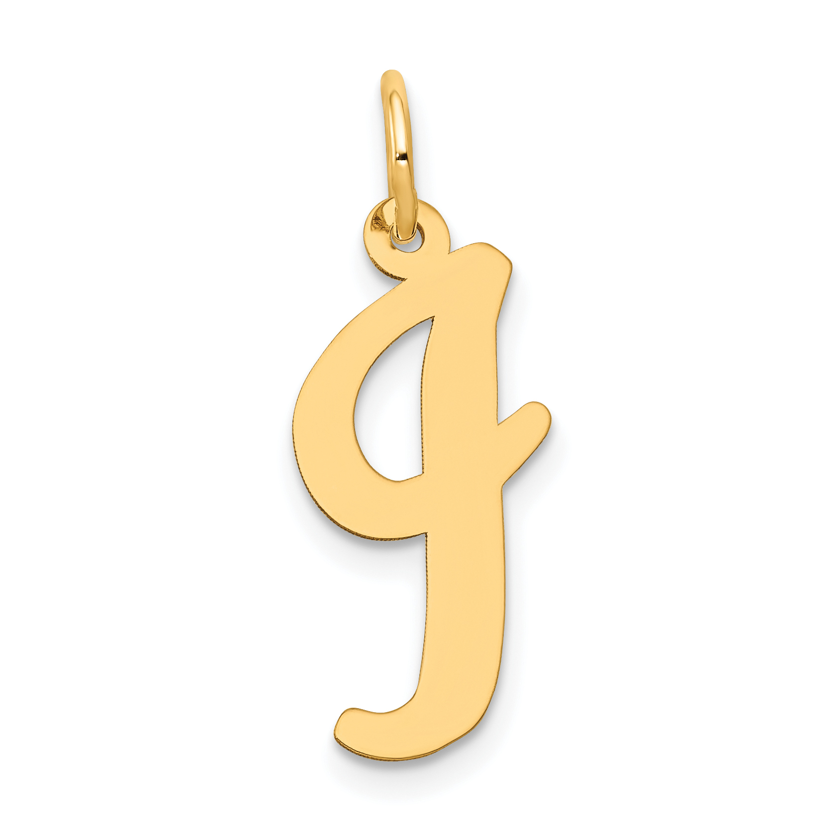 10k Large Script Letter I Initial Charm (10YC662I)