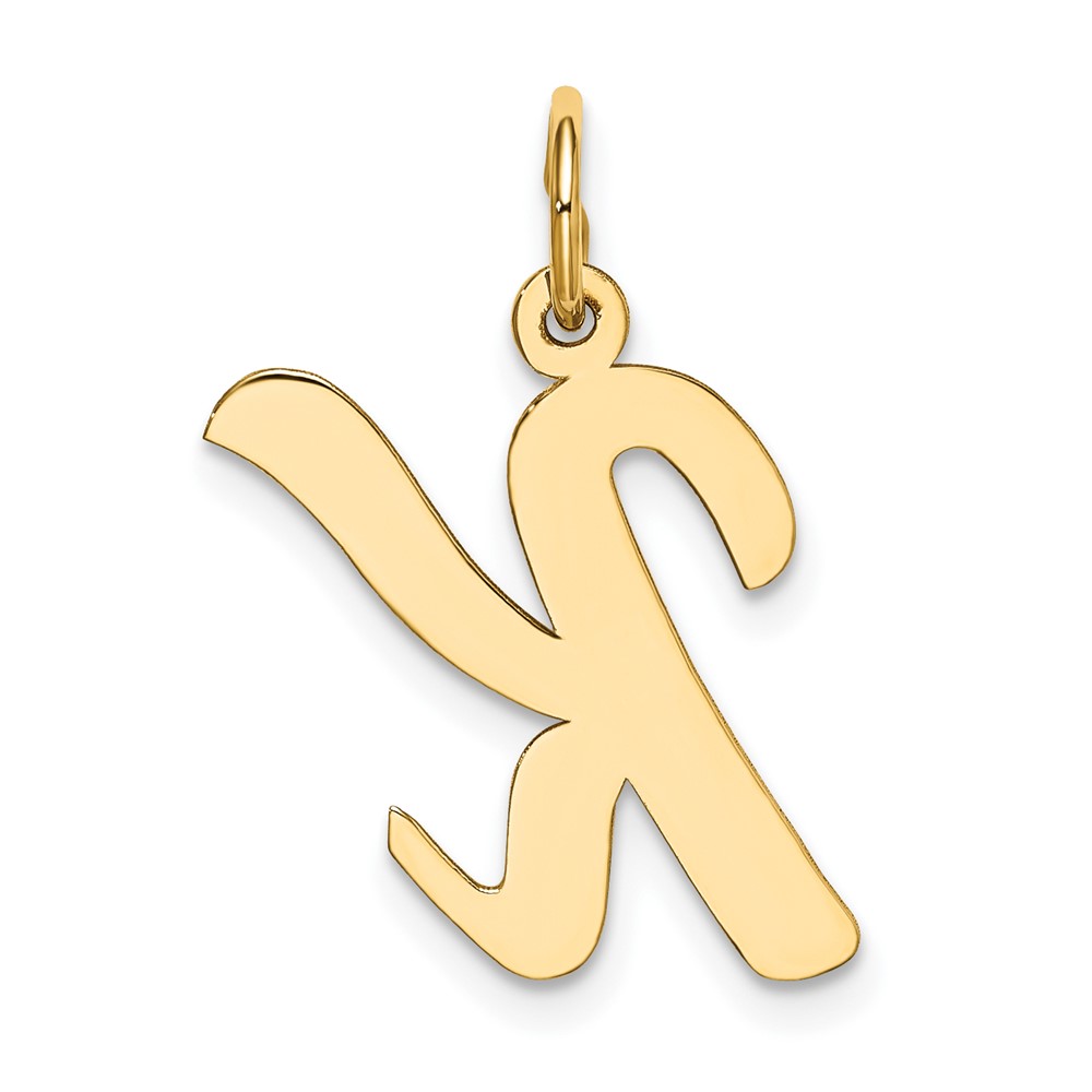 10k Large Script Letter K Initial Charm (10YC662K)