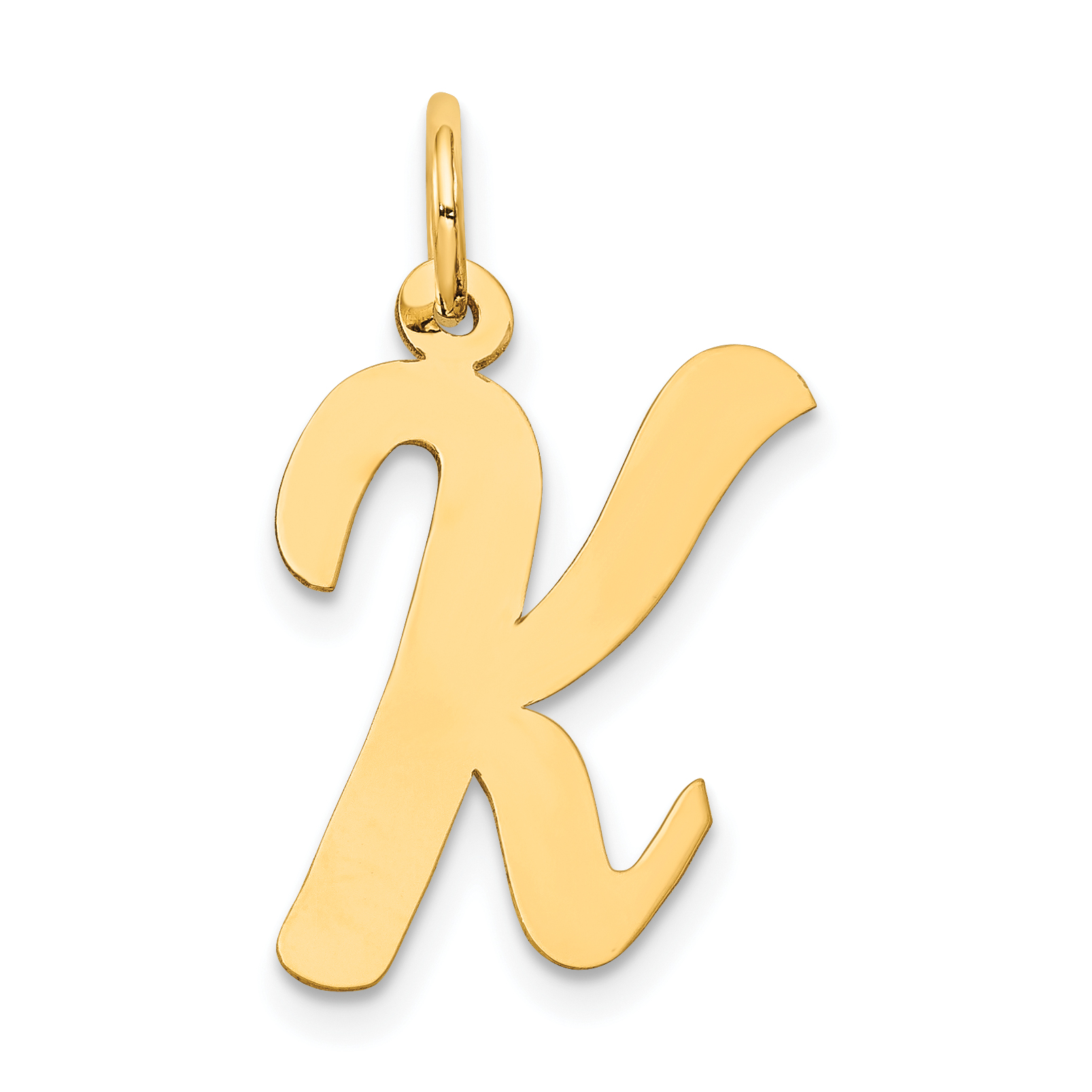 10k Large Script Letter K Initial Charm (10YC662K)