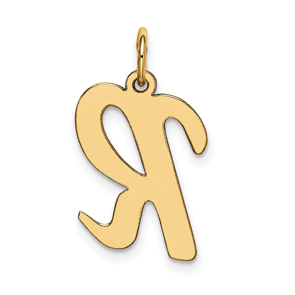 10k Large Script Letter R Initial Charm (10YC662R)