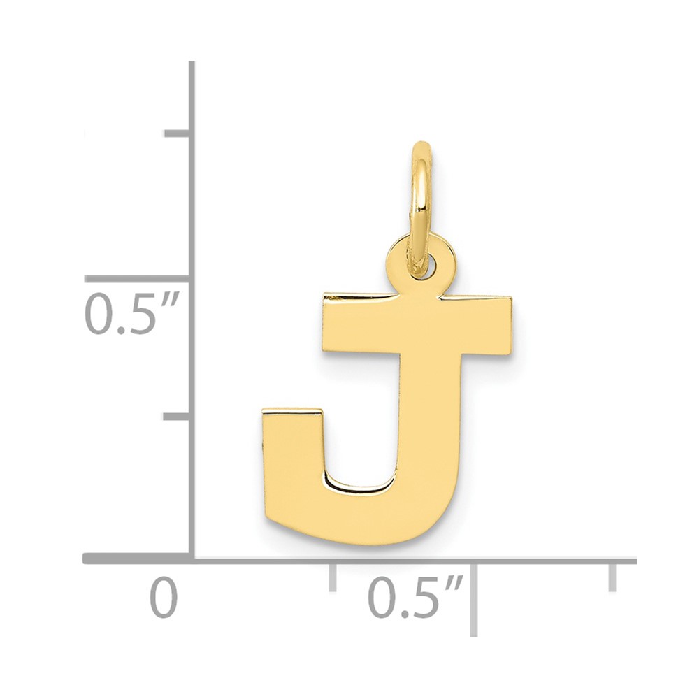 10k Small Block Initial J Charm (10YC664J)