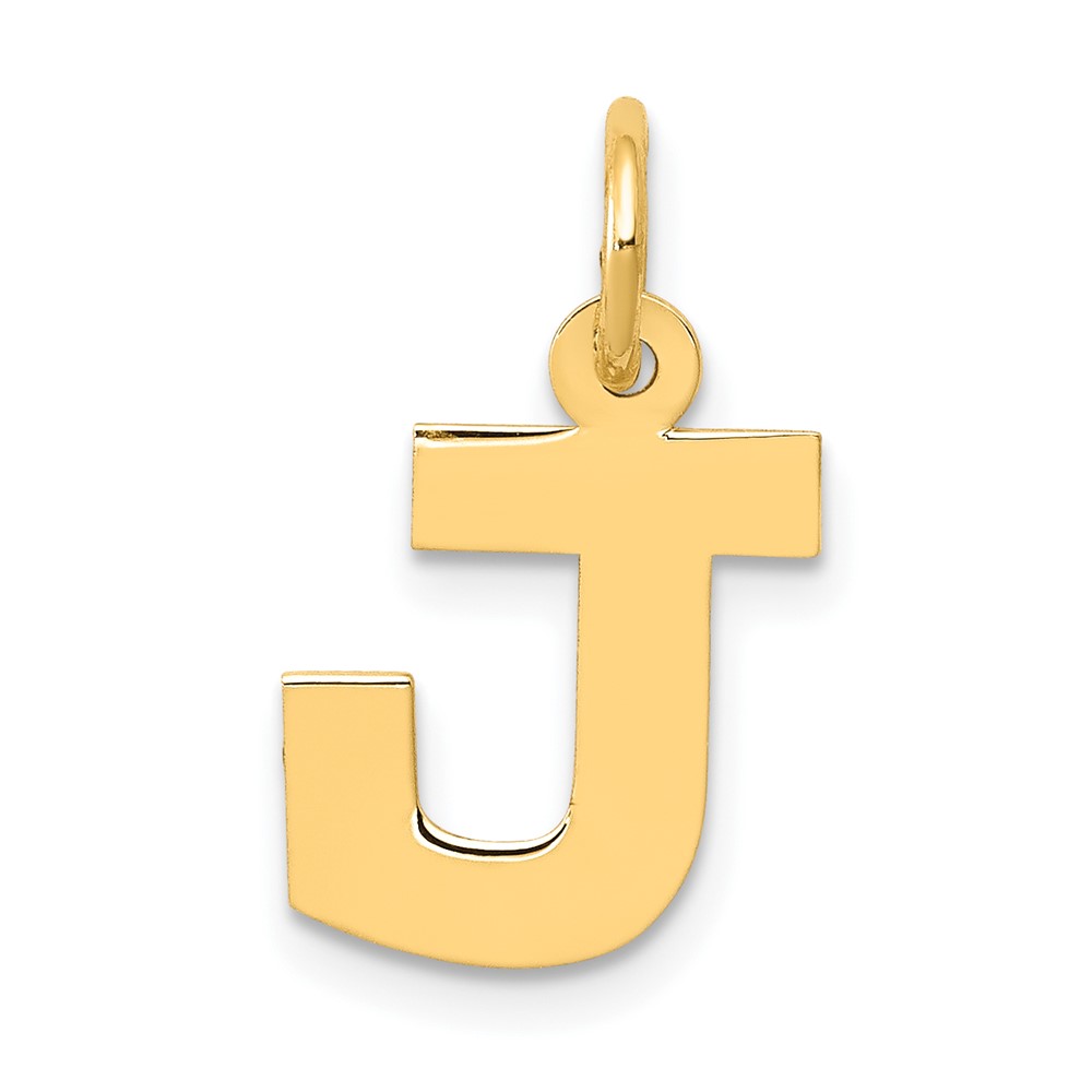 10k Small Block Initial J Charm (10YC664J)