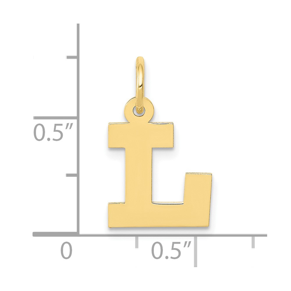 10k Small Block Initial L Charm (10YC664L)