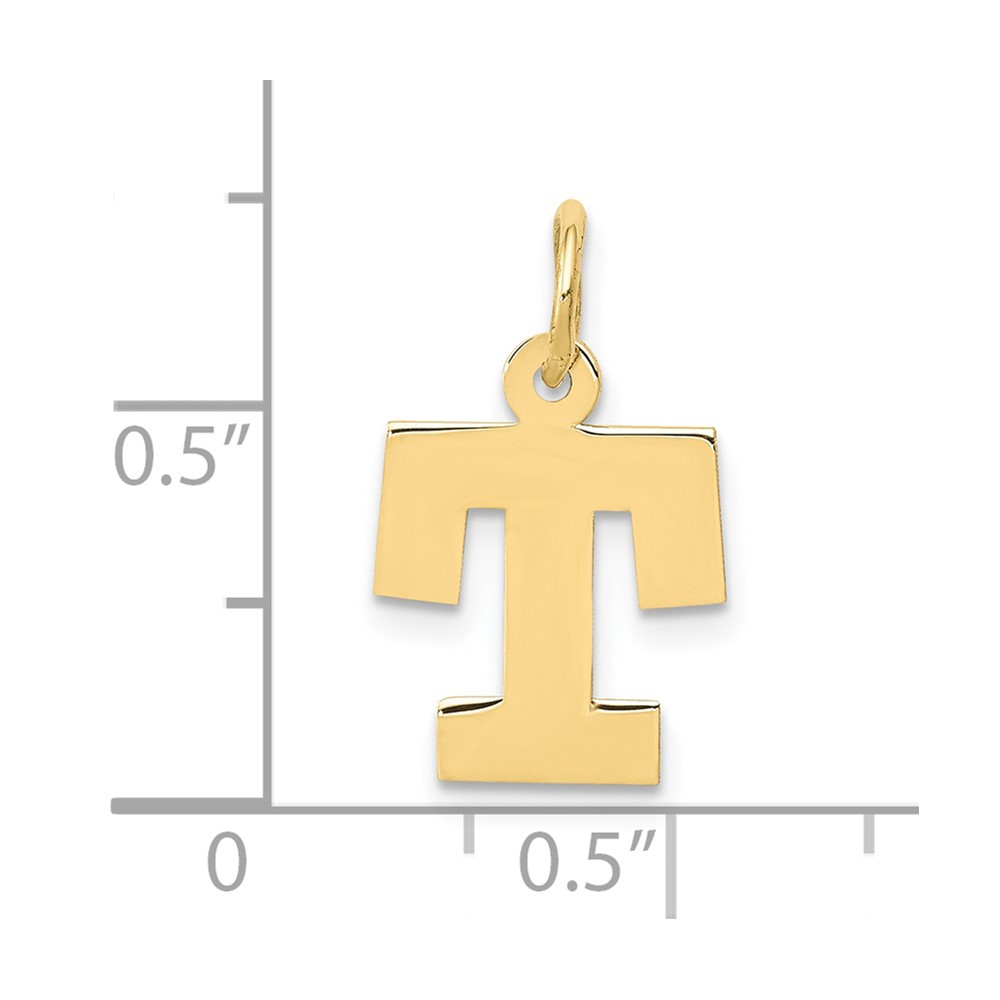10k Small Block Initial T Charm (10YC664T)