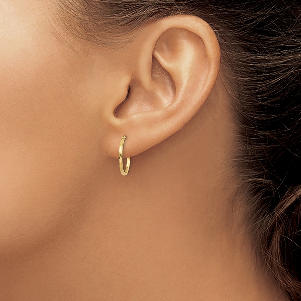 10k Twist Hoop Earrings (10YE1500)
