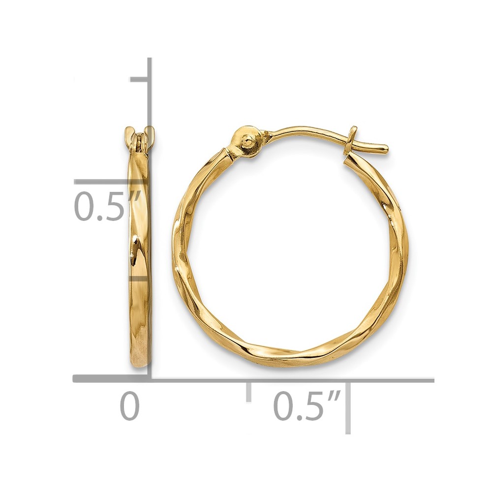 10k Twist Hoop Earrings (10YE1500)