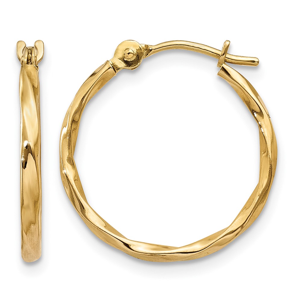 10k Twist Hoop Earrings (10YE1500)