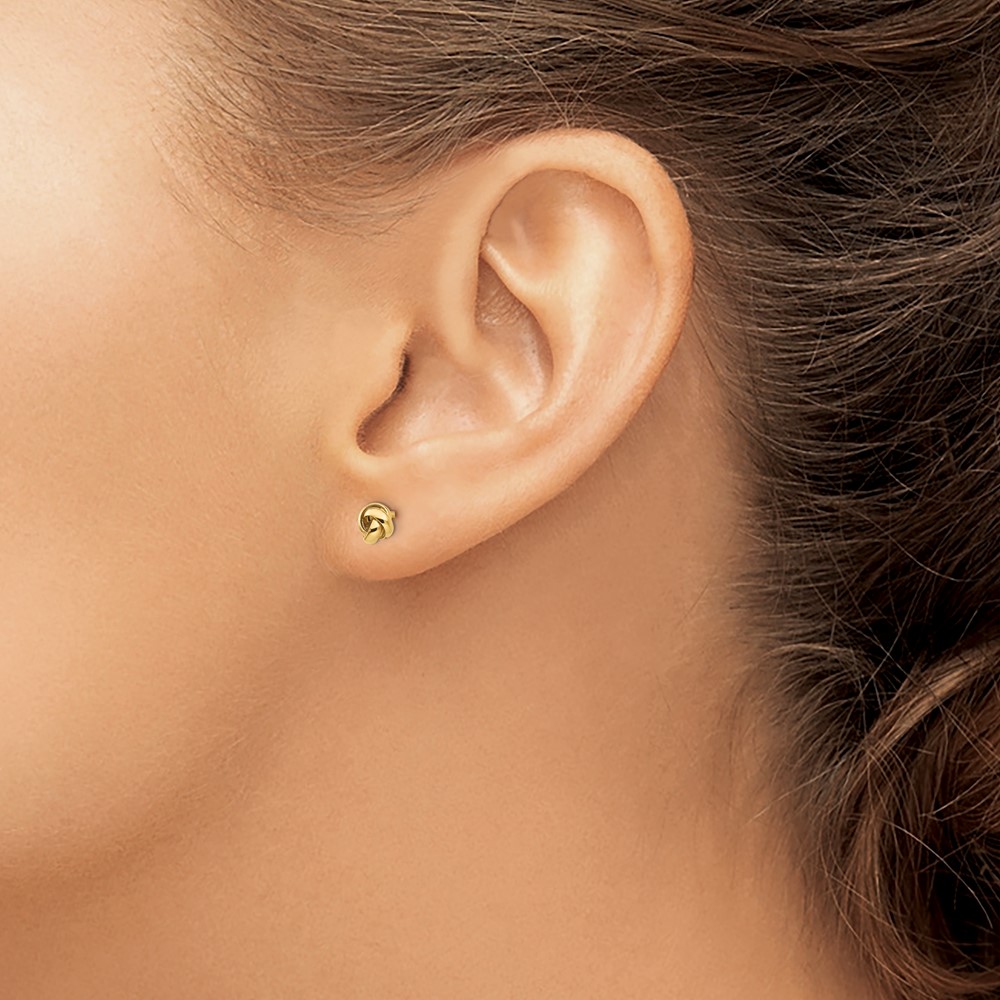 10k Polished Knot Post Earrings (10YE1639)