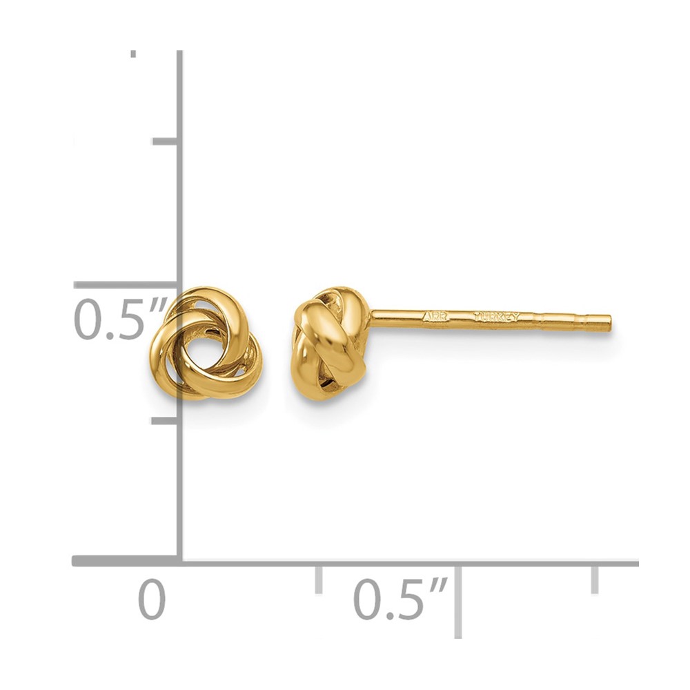 10k Polished Knot Post Earrings (10YE1639)