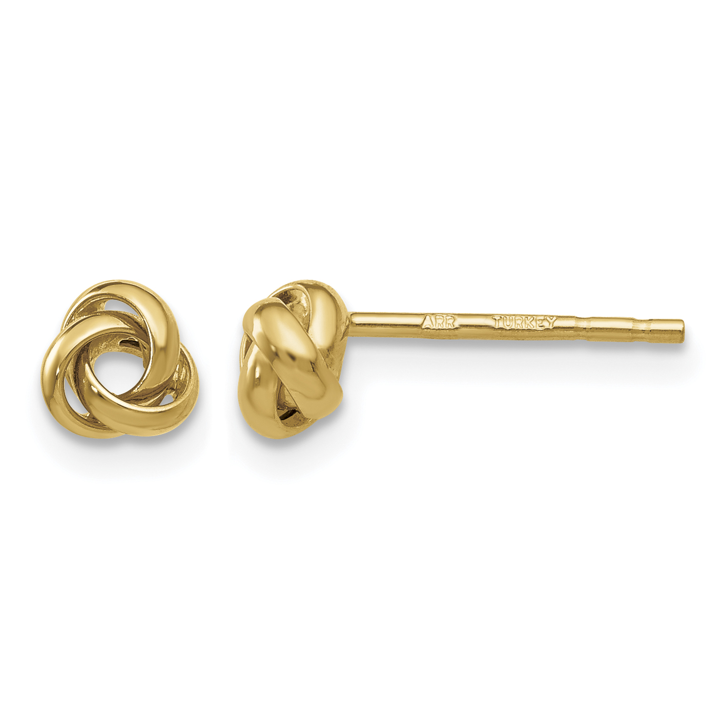 10k Polished Knot Post Earrings (10YE1639)