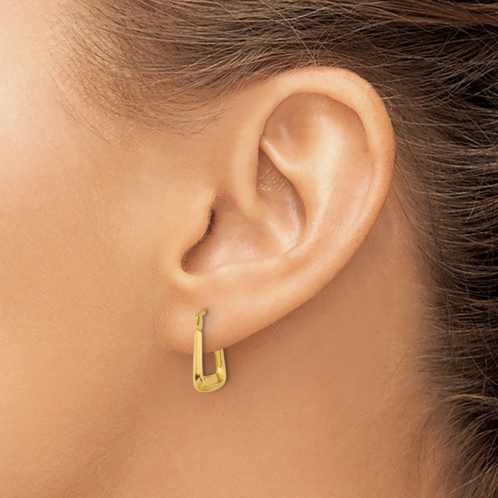 10K Polished Hollow Fancy Hoops (10YE1780)