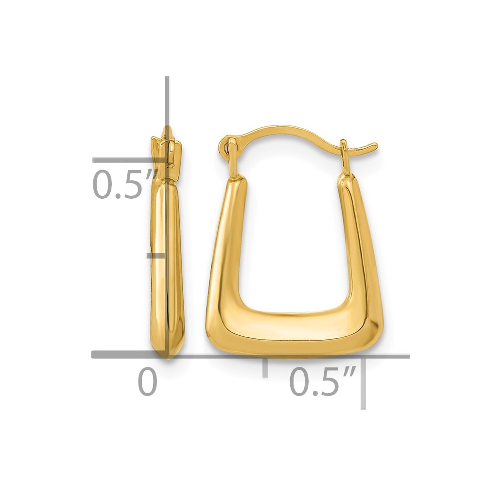 10K Polished Hollow Fancy Hoops (10YE1780)