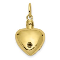 Sentimental Expressions 10K Heart Remembrance Ash Holder Pendant view 2