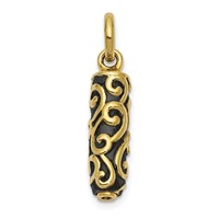 Sentimental Expressions 10K Yellow Gold Cylinder Remembrance Ash Holder Pendant view 3