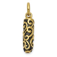 Sentimental Expressions 10K Yellow Gold Cylinder Remembrance Ash Holder Pendant view 1