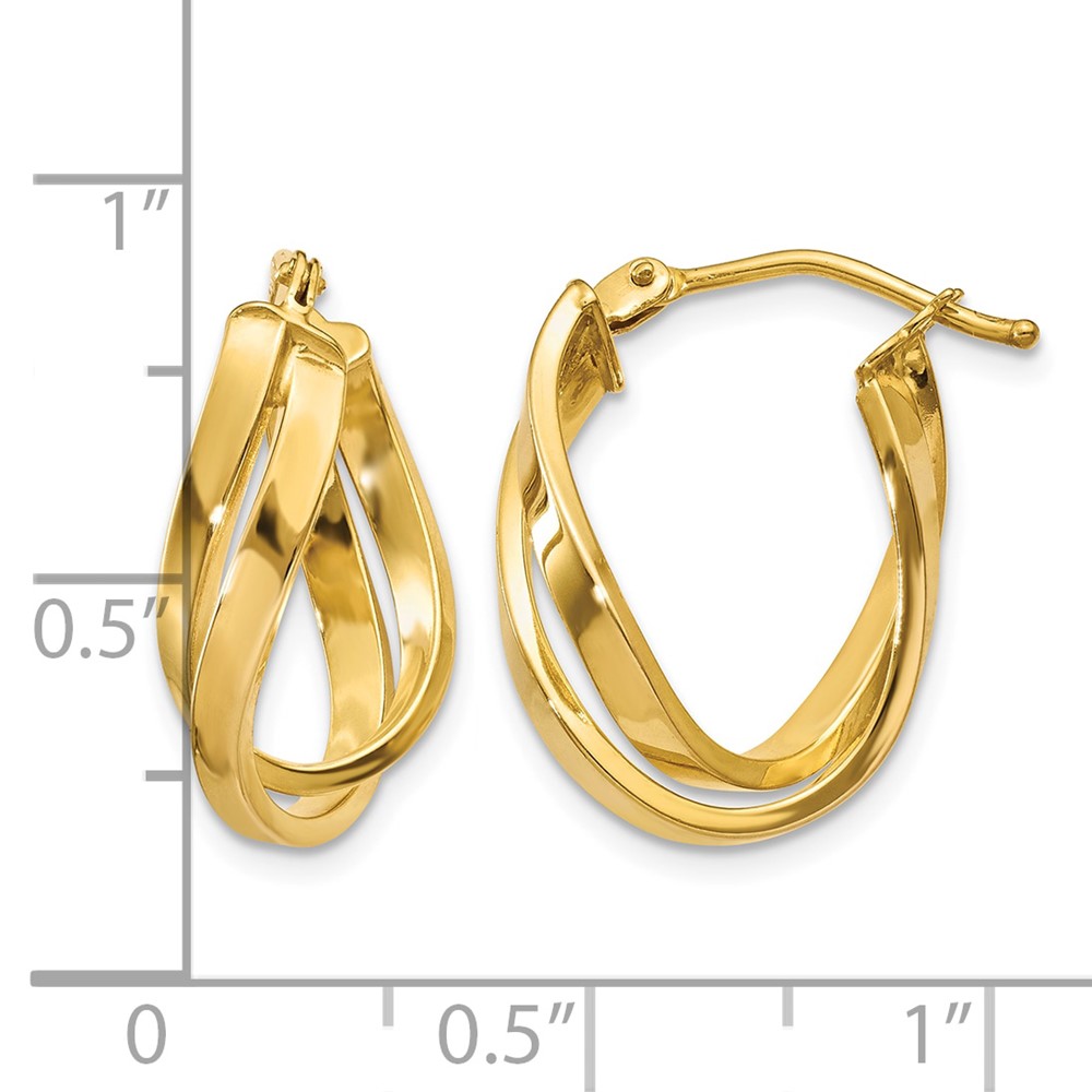 10k Twisted Hoop Earrings (10Z1240)