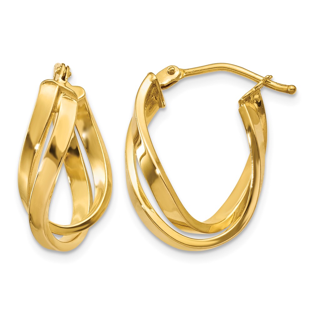 10k Twisted Hoop Earrings (10Z1240)