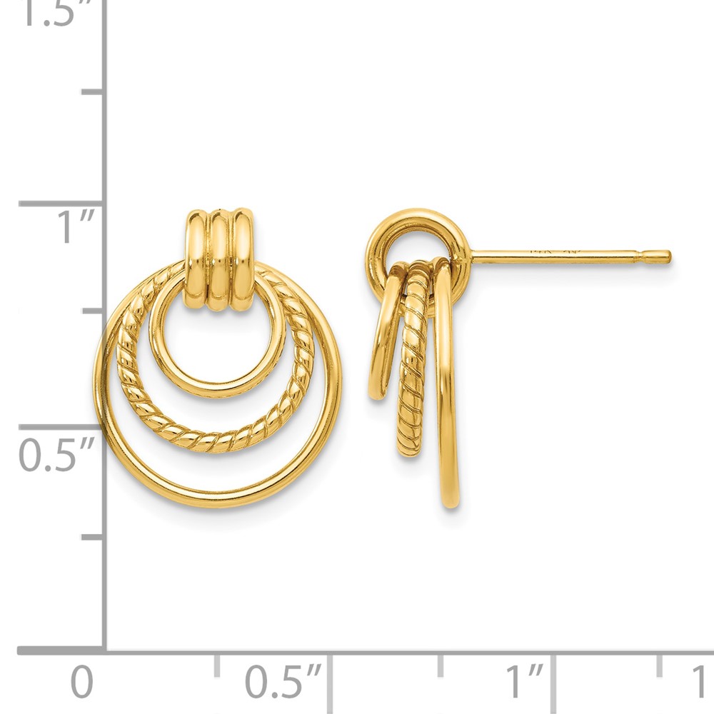 10k Polished & Twisted Fancy Post Earrings (10Z458)