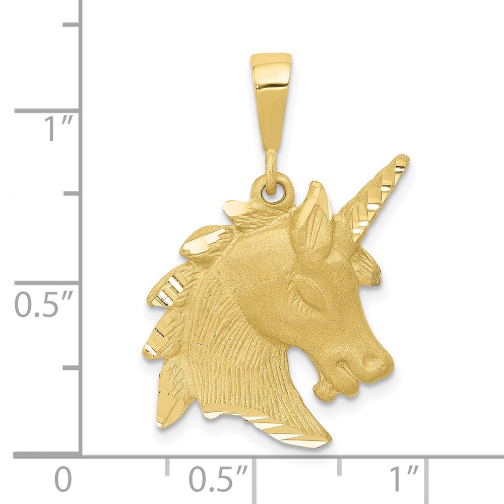 10k Unicorn Head Charm (10ZC1149)