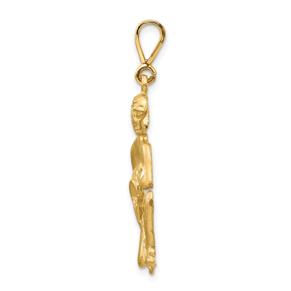 10k Satin Aquarius Zodiac Charm (10ZC474)